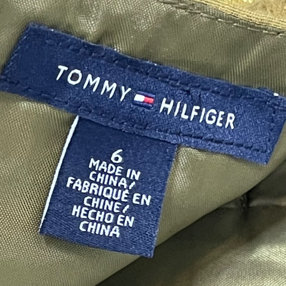 Tommy Hilfiger Womens Silk Blend Jacquard Dotted Metallic Pencil Skirt Size 6 - Picture 9 of 9